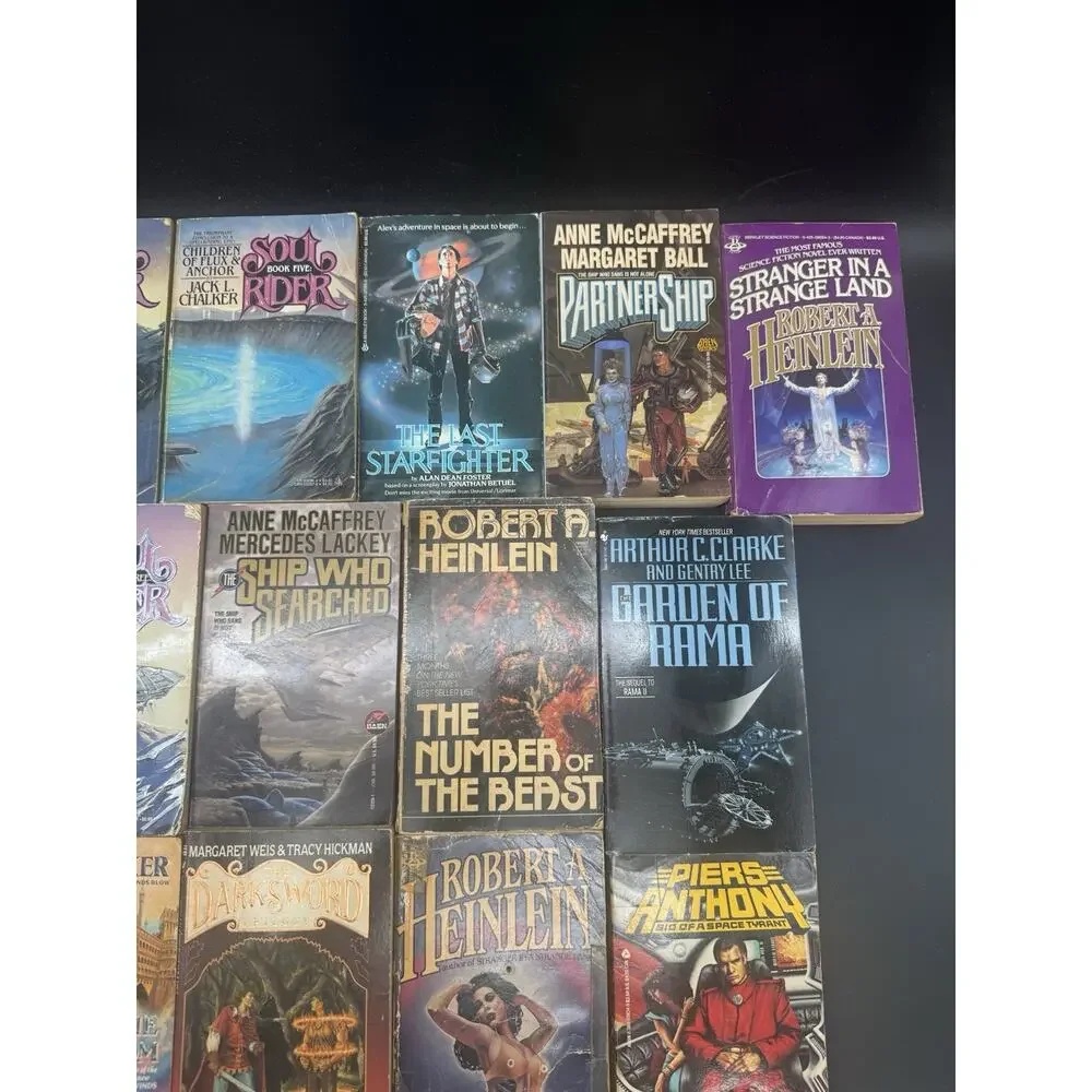 Lot Of 21 Vintage Sci-fi & Fantasy Books McCaffrey Chalker Lee Clarke & More